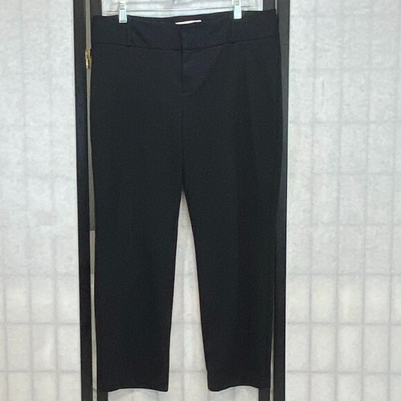 Michael Kors Black Knit Slim Straight Dress Pants Slacks Work Career Office 14 - Picture 1 of 13